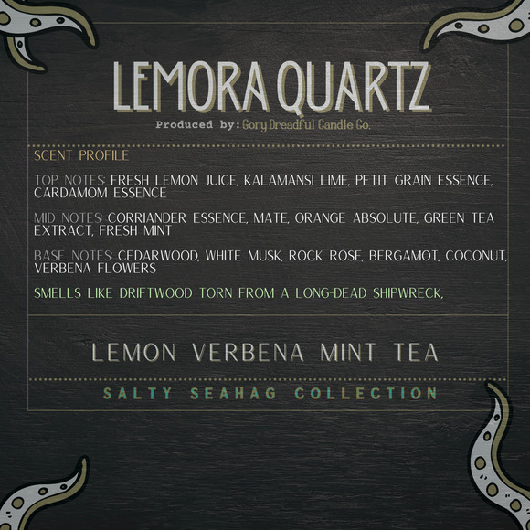 Lemora Quartz Mega Wax Melt 6 OZ - Lemon Verbena Mint Tea Scent - Picture 2 of 6